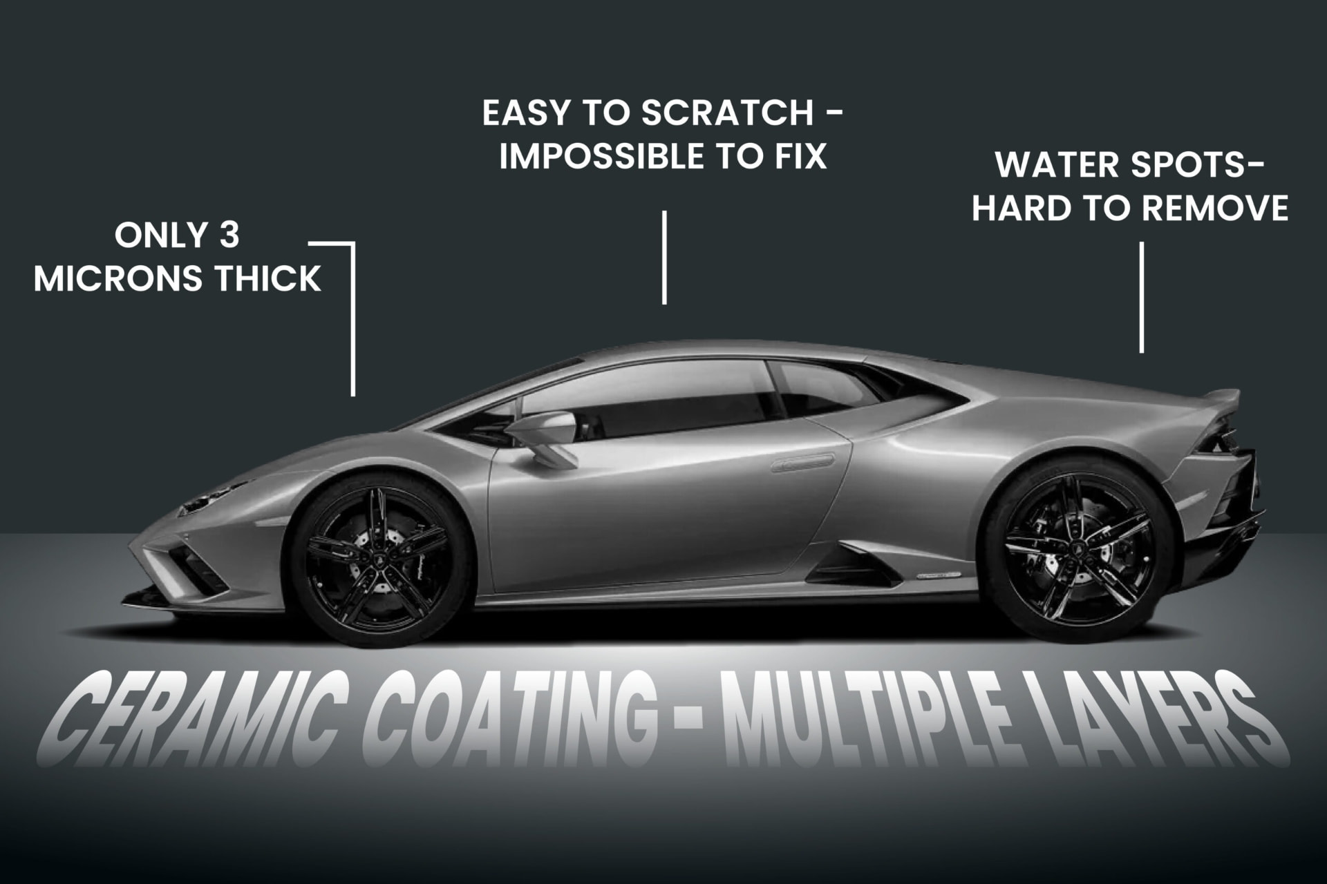 Vehicle paint before Icon Rocklear protection